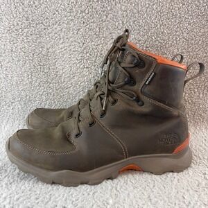 The North Face Thermoball Versa Mens 11.5 Waterproof Leather Brown Hiking Boots‎